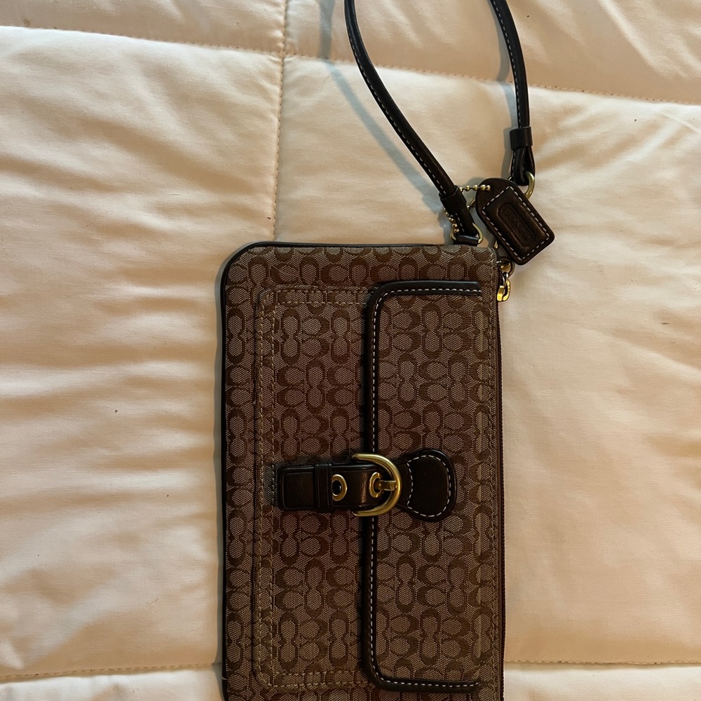 Coach Brown and Black Phone Case